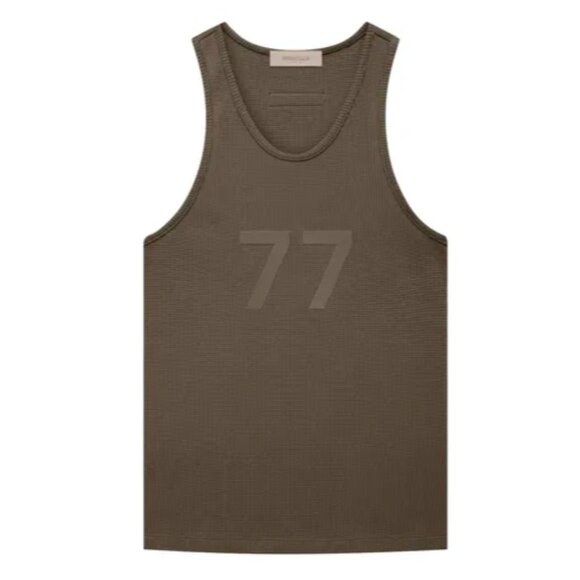 Fear of God Essentials Tank Top 'Wood' Number 77 Brown Racerback Ribbed Small - Picture 1 of 6